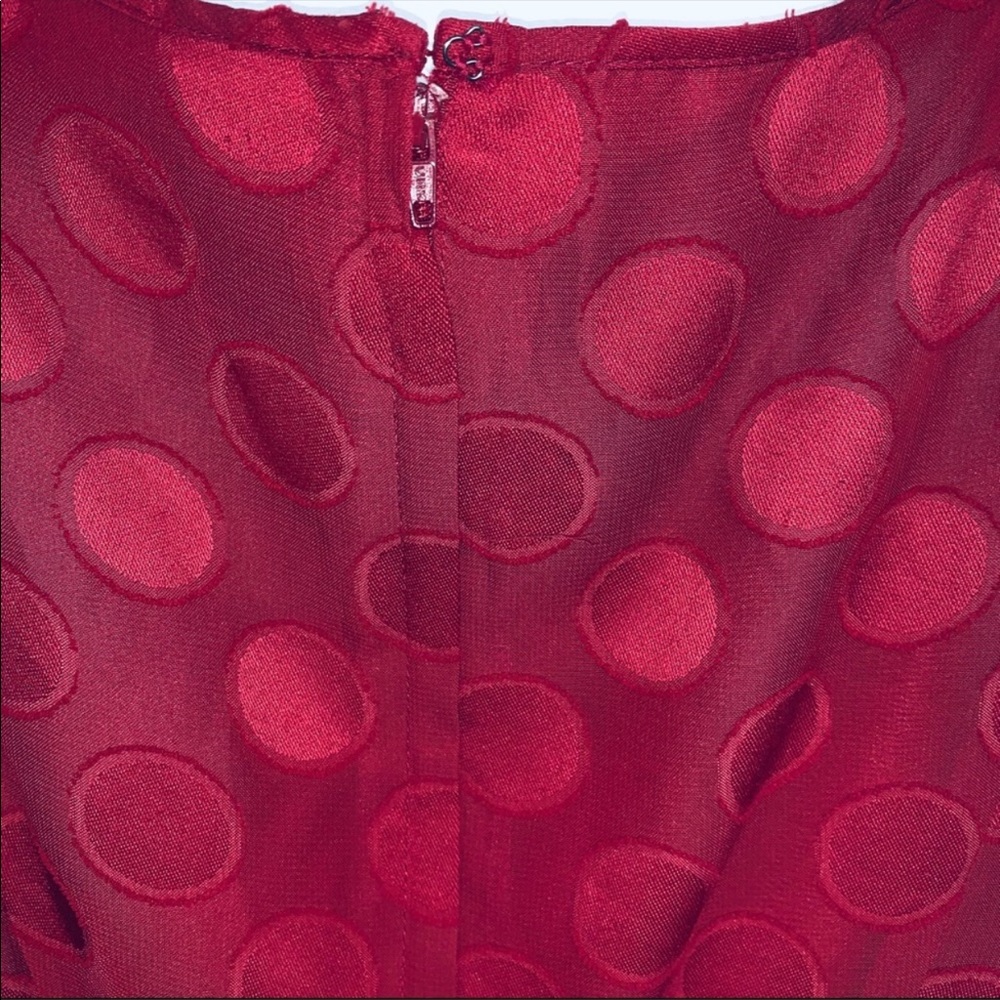 Disney Burgundy Polka Dot Mini Dress - Picture 5 of 8
